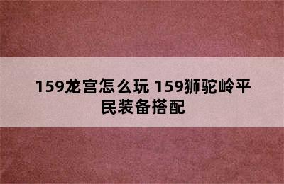 159龙宫怎么玩 159狮驼岭平民装备搭配